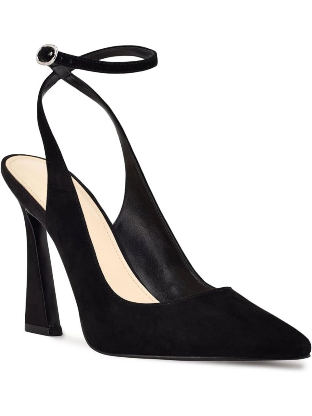 Chic Closed Toe Ankle Strap Heels - Pointed Toe Slingback Pumps for Weddings